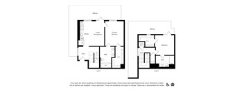 two diagrams of a floor plan of a house with different floor plans