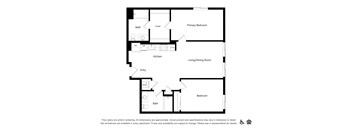 a floor plan of a house with a bedroom and a living room