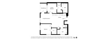 a floor plan of a house with a bedroom and a living room