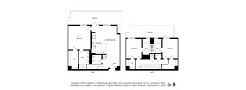two diagrams of a floor plan of a house with different floor plans