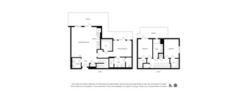 this is a diagram of two floor plans of a house with different floors