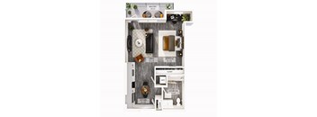 A diagram of a house layout with labeled rooms.