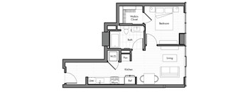 Simone Little Italy Apartments A1 Floor Plan