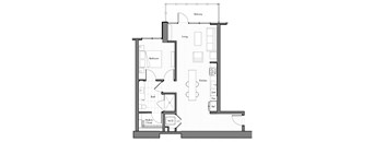 Simone Little Italy Apartments A2 Floor Plan