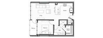 Simone Little Italy Apartments A3 Floor Plan