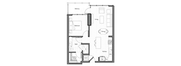 Simone Little Italy Apartments A4 Floor Plan