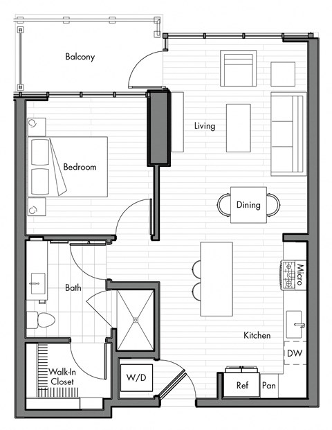 Simone Little Italy Apartments A4 Floor Plan