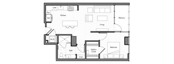 Simone Little Italy Apartments A5 Floor Plan