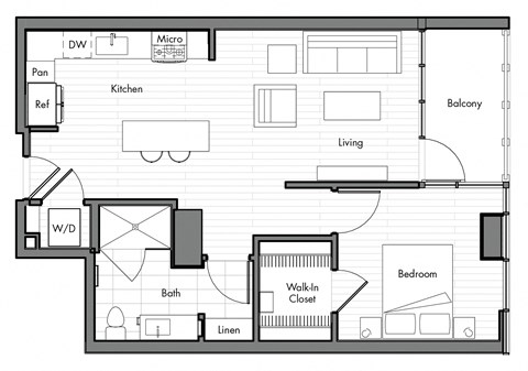 Simone Little Italy Apartments A5 Floor Plan