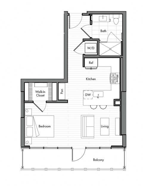Simone Little Italy Apartments S1 Floor Plan