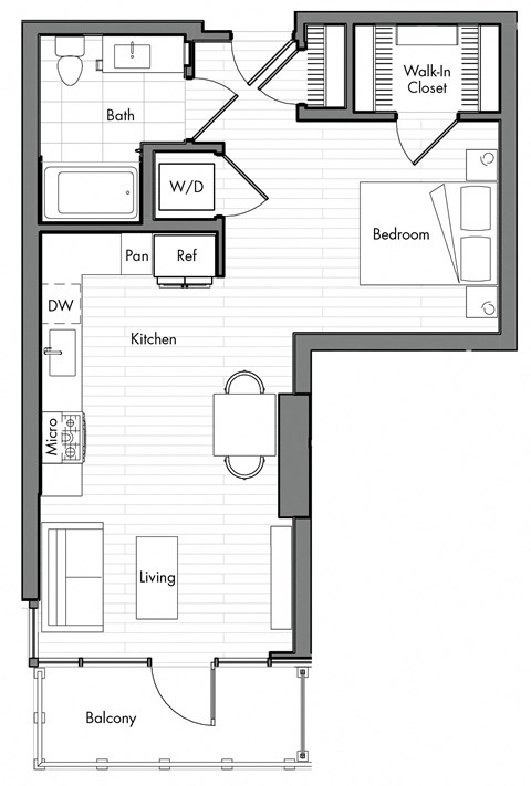 Simone Little Italy Apartments S2 Floor Plan