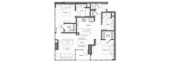 Simone Little Italy Apartments B4 Floor Plan