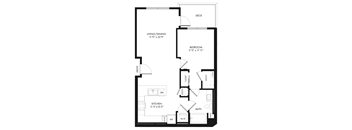 A black and white image of a floor plan for a house.