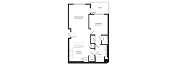 A black and white image of a floor plan for a house.