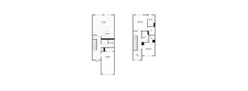 three floor plan of a house with a garage and a porch