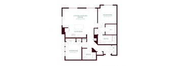a floor plan of a residence with an open floor plan