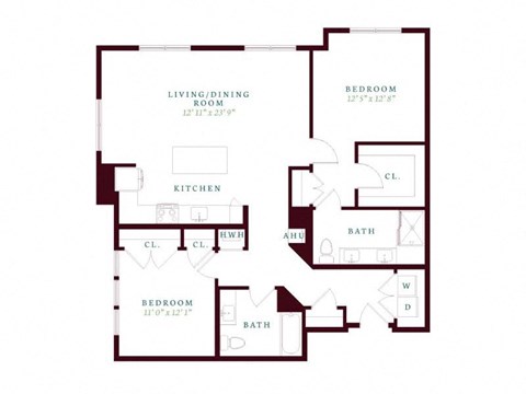 a floor plan of a residence with an open floor plan