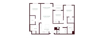 a blueprint of a floor plan of a house