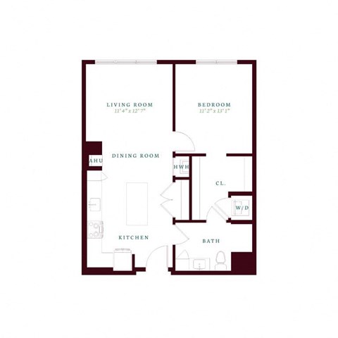 a floor plan of a bedroom floor plan with an open floor