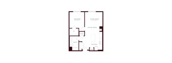 a floor plan of a bedroom floor plan with an open