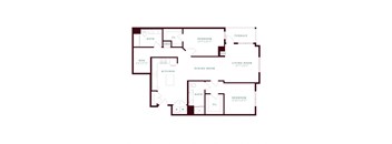 a floor plan of a residence with an open floor plan