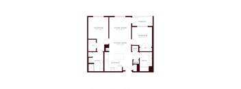 two bedroom floor plan  the residence at
