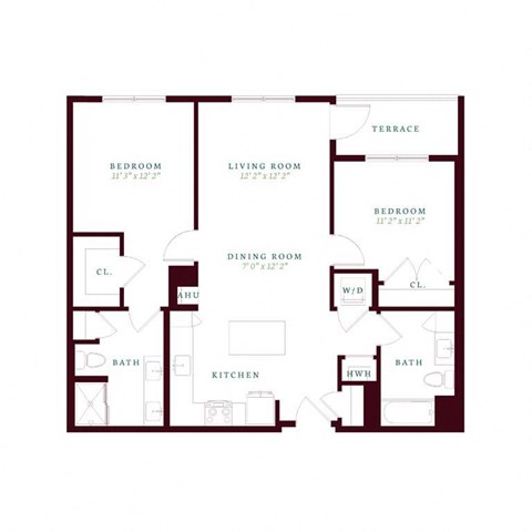 a floor plan of a residence with different floors