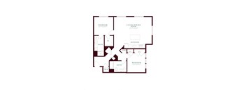 two bedroom floor plan  the residence at