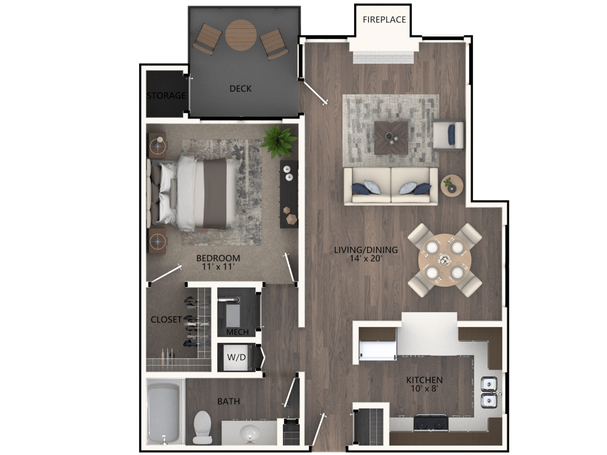 Aspen 1 Bedroom