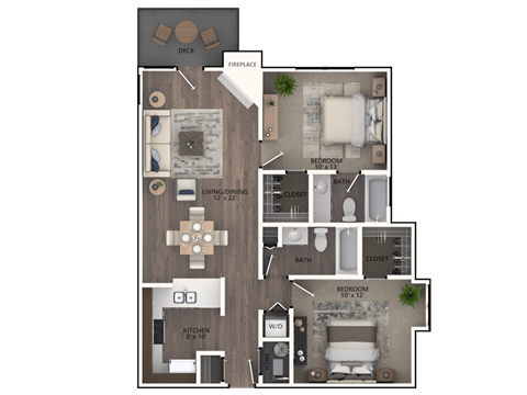 Hawthorn 2 Bedroom