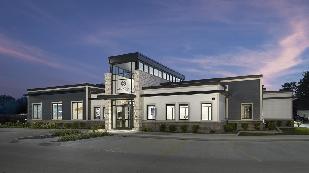 clubhouse with large windows