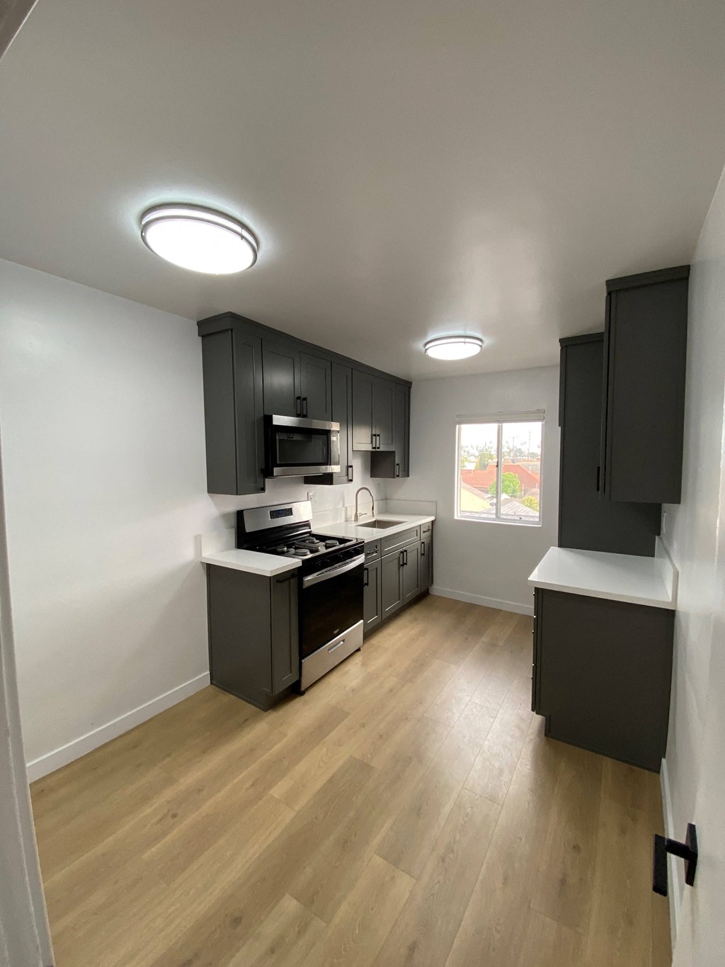 Kitchen with Stainless Steel Appliances and Hard Floors