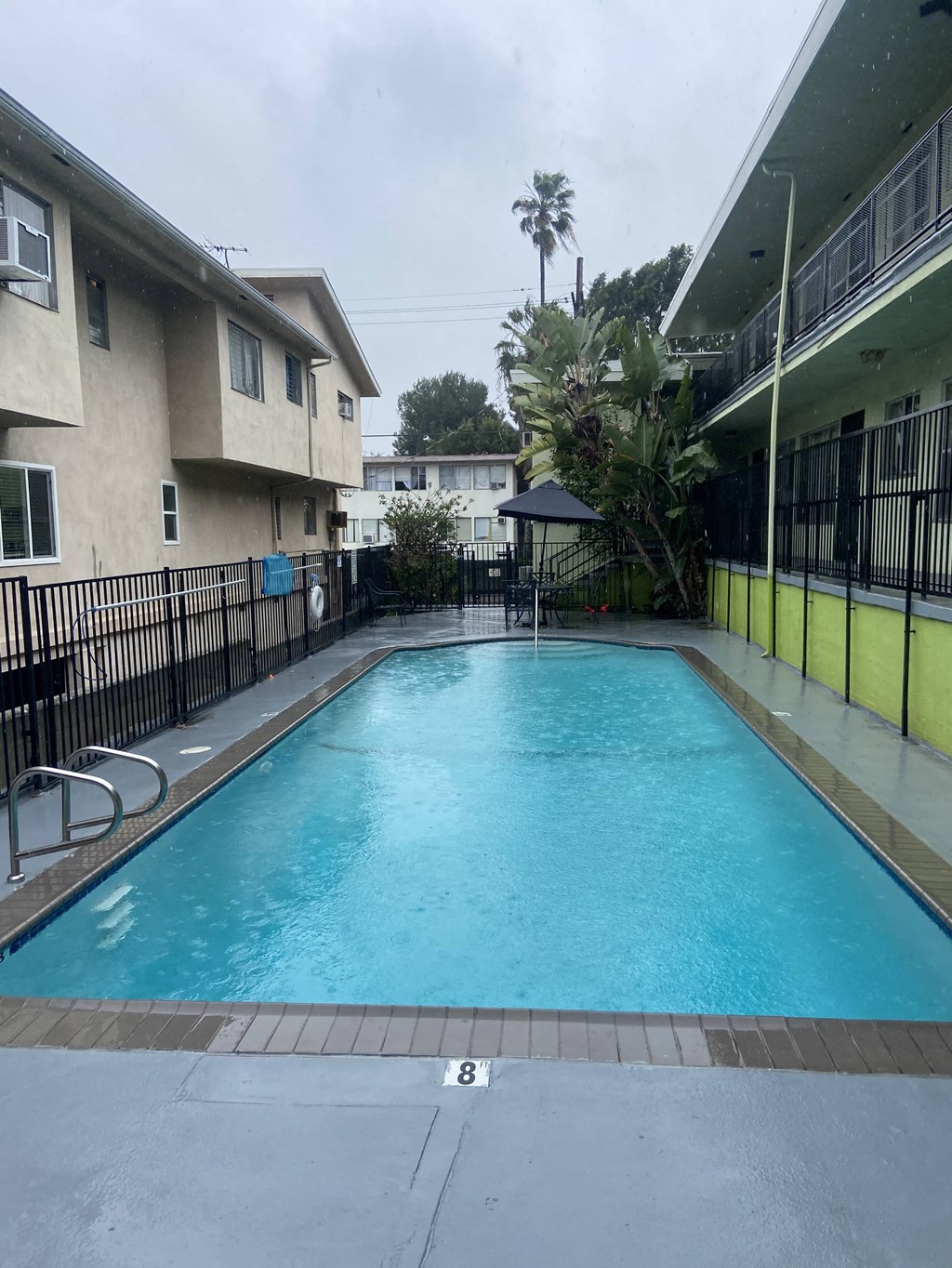 the swimming pool at our apartments