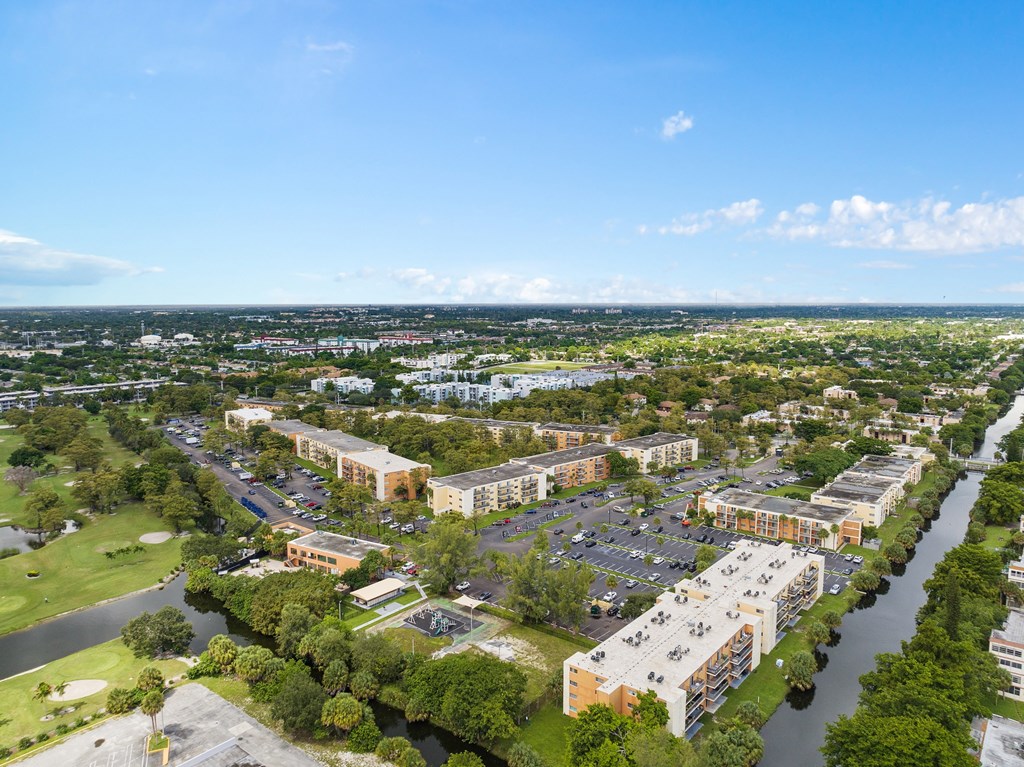 a blue and yellow geometric pattern on the floor
