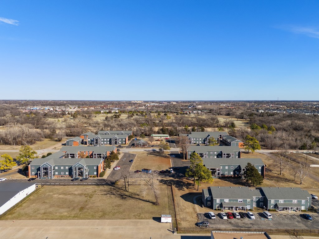 a aerial view of several houses in a neighborhood