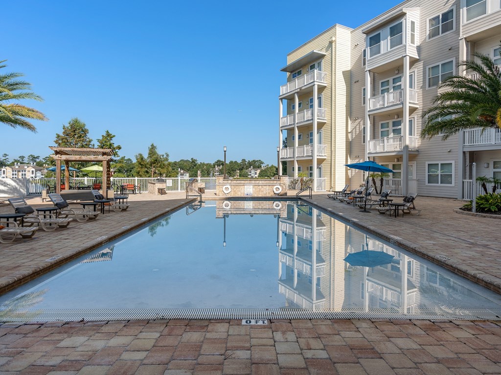 the swimming pool at the resort at longboat key club at Lake Lofts at Deerwood, Florida, 32216