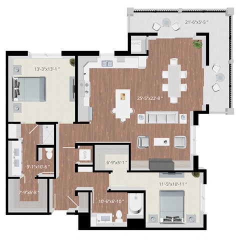 a floor plan of a house with a mix of old and new flooring