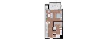 a floor plan of a two bedroom apartment