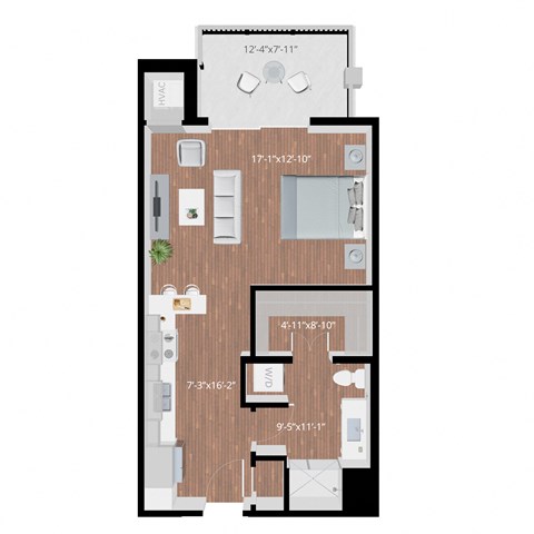a floor plan of a two bedroom apartment