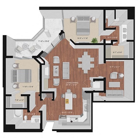 4 bedroom floor plan | the residences at sawmill park