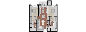 a floor plan of a 3 bedroom apartment
