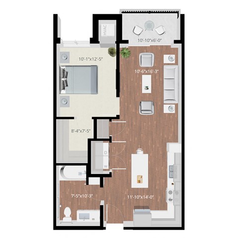 a floor plan of a two bedroom apartment