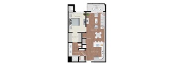 a floor plan of a two bedroom apartment