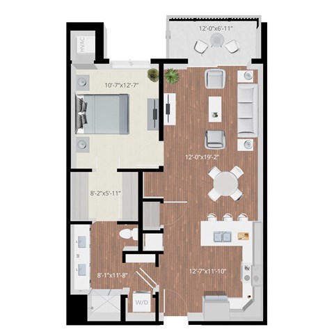a floor plan of a two bedroom apartment