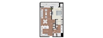 a floor plan of a two bedroom apartment