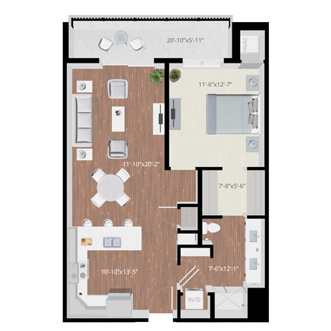 a floor plan of a two bedroom apartment