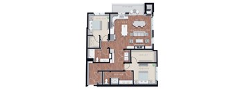 4 bedroom floor plan  the residences at