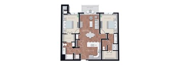 2 bedroom floor plan  the residences at