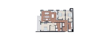 a floor plan of a home with a wood floor