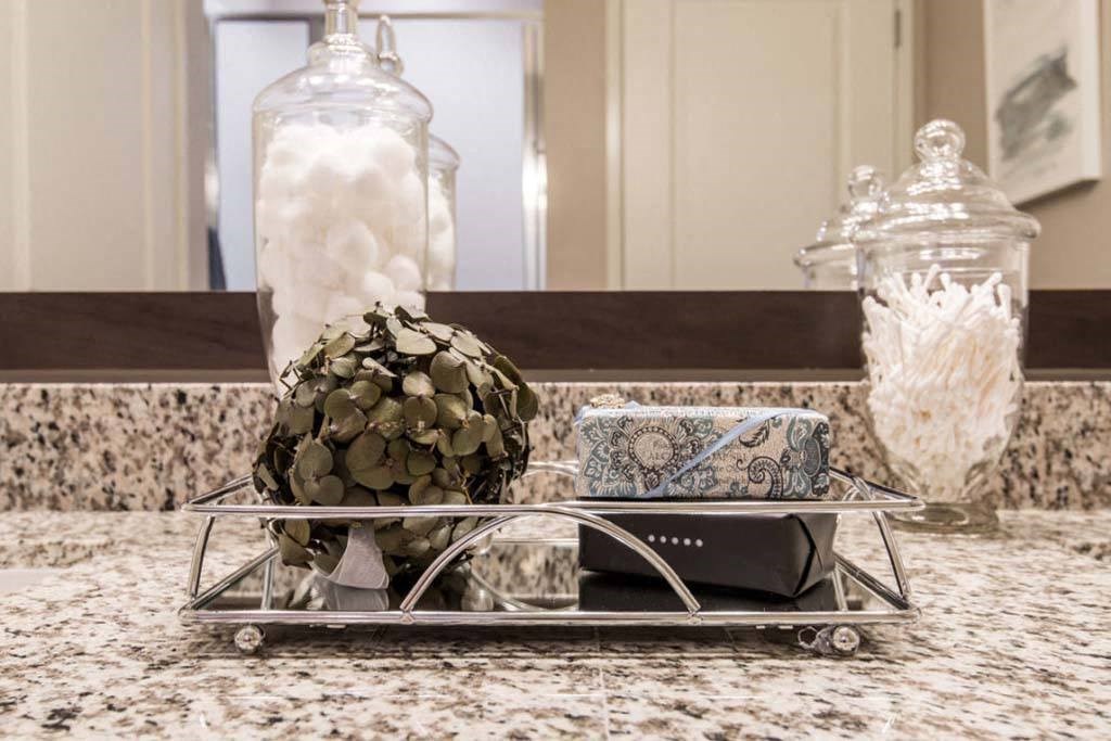 a tray with a bunch of different items on it